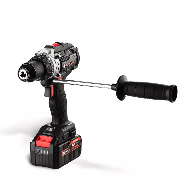 Дрель-шуруповерт ударная аккумуляторная TECHNIC 13 мм, 20В, 2*4Ач, 100Нм