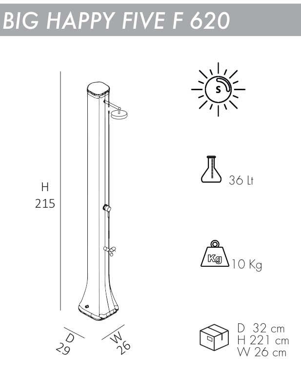 Душ солнечный Big Happy Five F 620