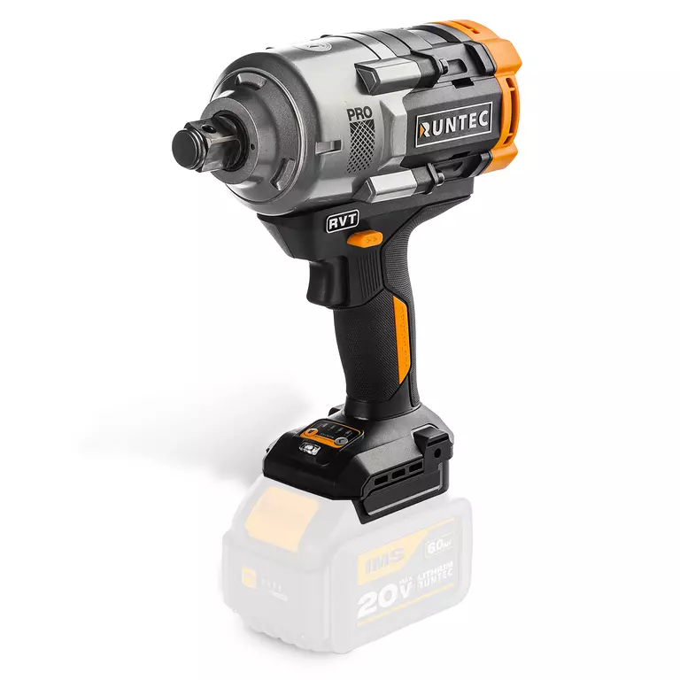 Гайковерт ударный аккумуляторный RUNTEC PRO 3/4", 20В, 2*6Ач, 1600Нм