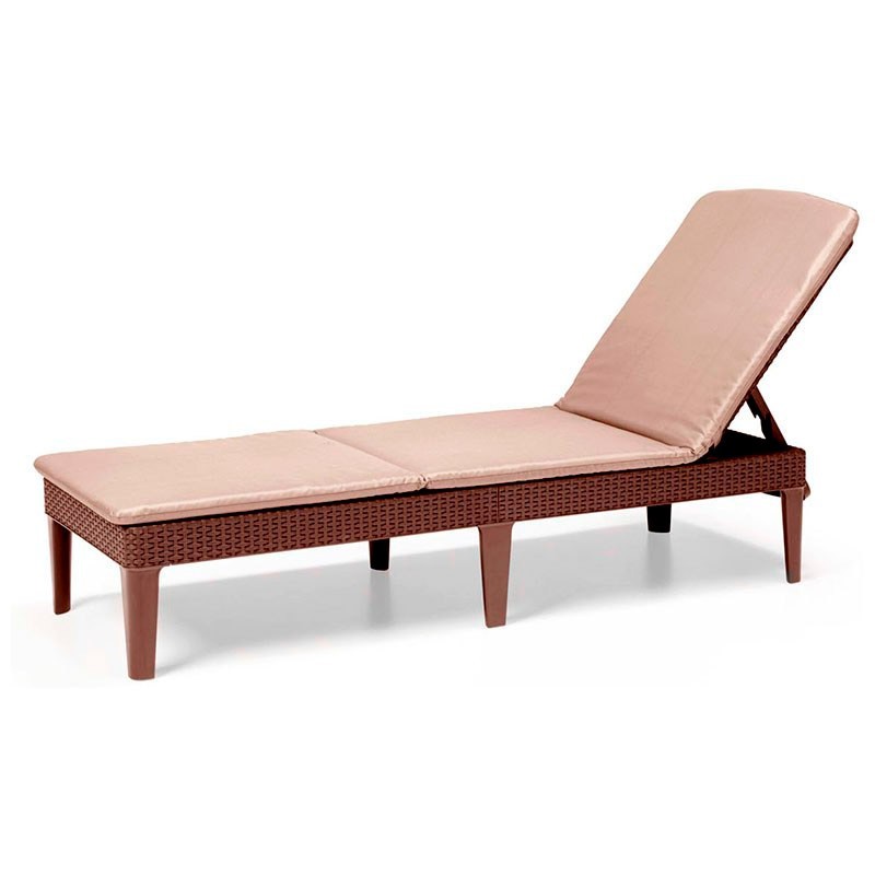Шезлонг пластиковый с матрасом Jaipur Sun Lounger