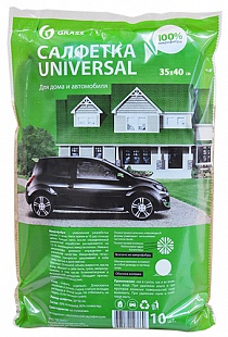 Салфетка из 100% микрофибры универсальная 35*40 (10 шт) GRASS