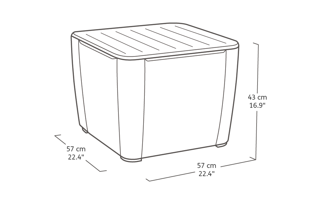 Стол-сундук Лузон Плюс (Luzon Plus Flat Wicker), графит 17208454