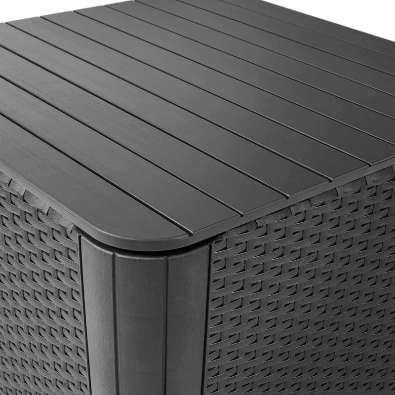 Стол-сундук LUZON PLUS FLAT WICKER GRAPHITE 115 L
