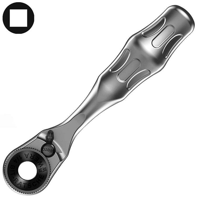 Трещотка Zyklop Mini 1 с насадкой 8001 A 1/4" SB 