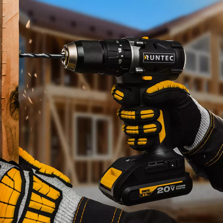 Дрель-шуруповерт ударная аккумуляторная PRO 13 мм, 20В, 2*2Ач, 55Нм