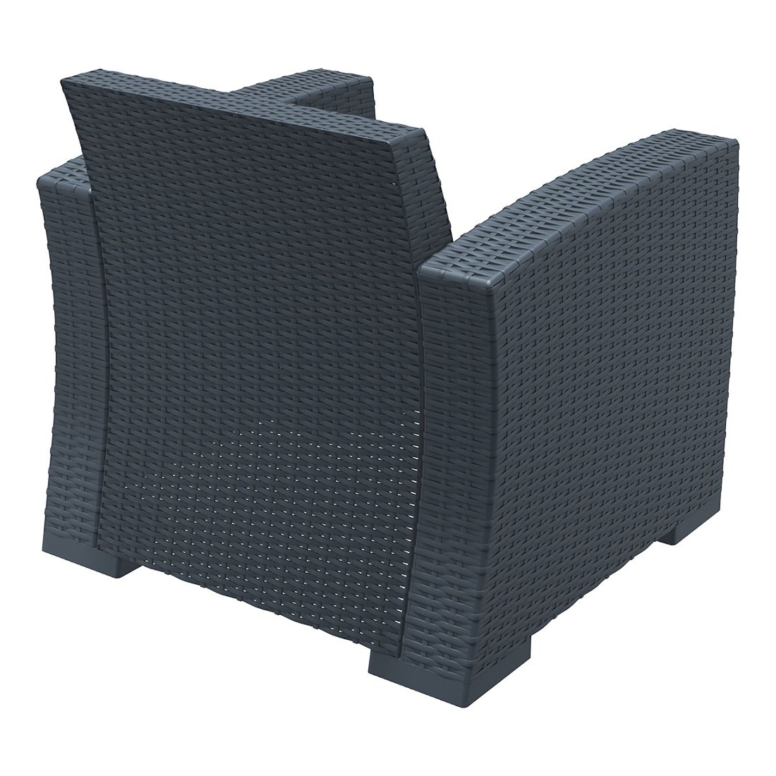 Кресло пластиковое плетеное с подушками Monaco Lounge