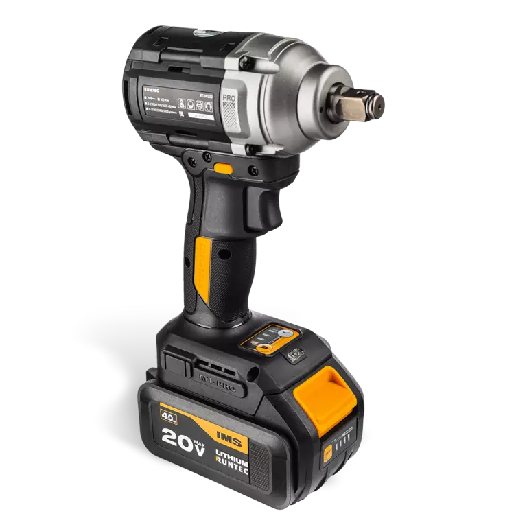 Гайковерт ударный аккумуляторный PRO 1/2", 20В, 2*4Ач, 500Нм 