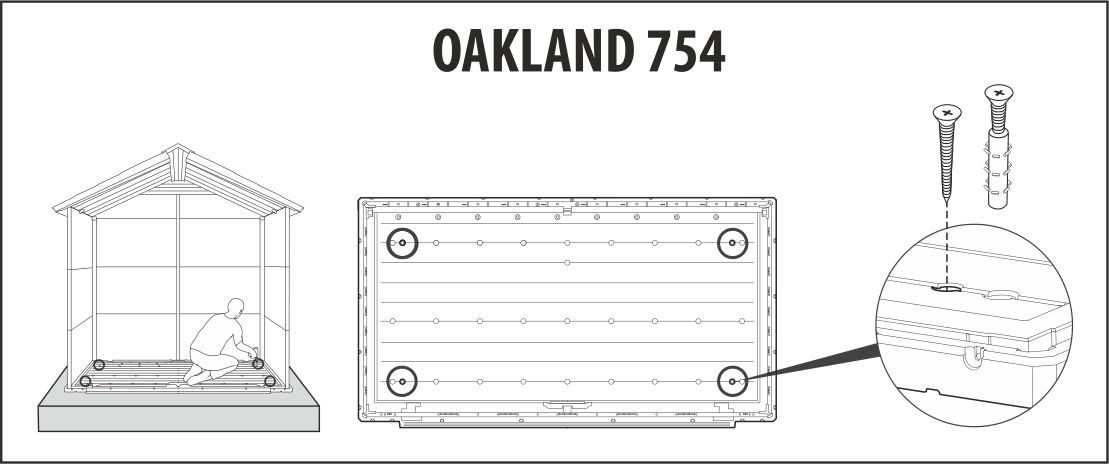 Сарай пластиковый Oakland 754
