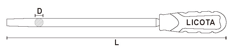 Напильник круглый драчёвый с рукояткой, 200 мм