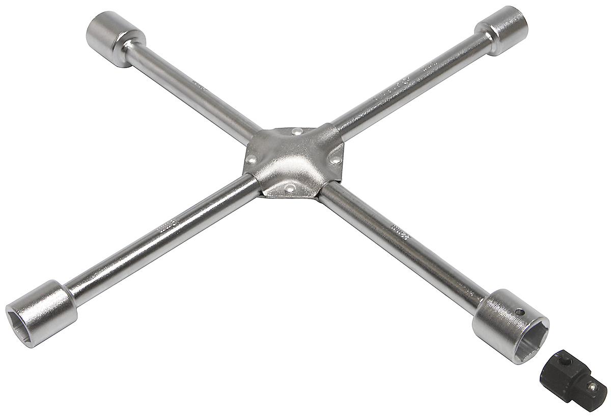 604410 Ключ баллонный крестообразный 17, 19, 21, 22 с переходником 1/2"