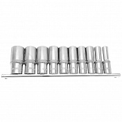 Набор глубоких торцевых головок 1/4" 12 гр. 3/16"-9/16" 10пр. на линейке Licota  TBS-23002 1