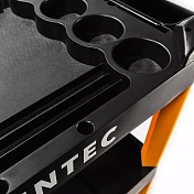 Тележка с тремя открытыми полками (перфорированная боковина с крючками), черная Runtec  RT-PP3 4