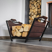 Дровница кожаная с подставкой Conkretika  leather woodcutter 