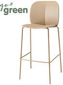 Стул пластиковый полубарный Mentha Go Green