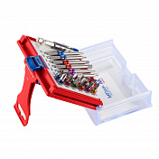 Набор вставок (бит) 1/4;, TORX, HEX, PZ, PH, SLOT, 19 предметов МАСТАК 058-10019C Мастак   058-10019C 1