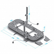 Стапель платформенный рамный с гидравликой. Nordberg  BAS12E 1