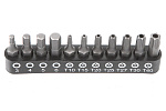 Набор бит 1/4" 25 мм на держателе TORX c отв., HEX