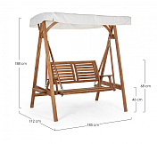 Диван-качели деревянные Noemi Swing Garden Relax  0805990  6