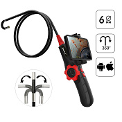 Видеоэндоскоп управляемый USB, 2Мп, 1920x1080, 1м, 6мм, 360° Car-tool  IC-V200
