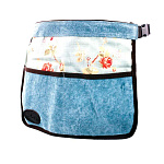 Фартук для сада кожаный укороченный с цветочным принтом 