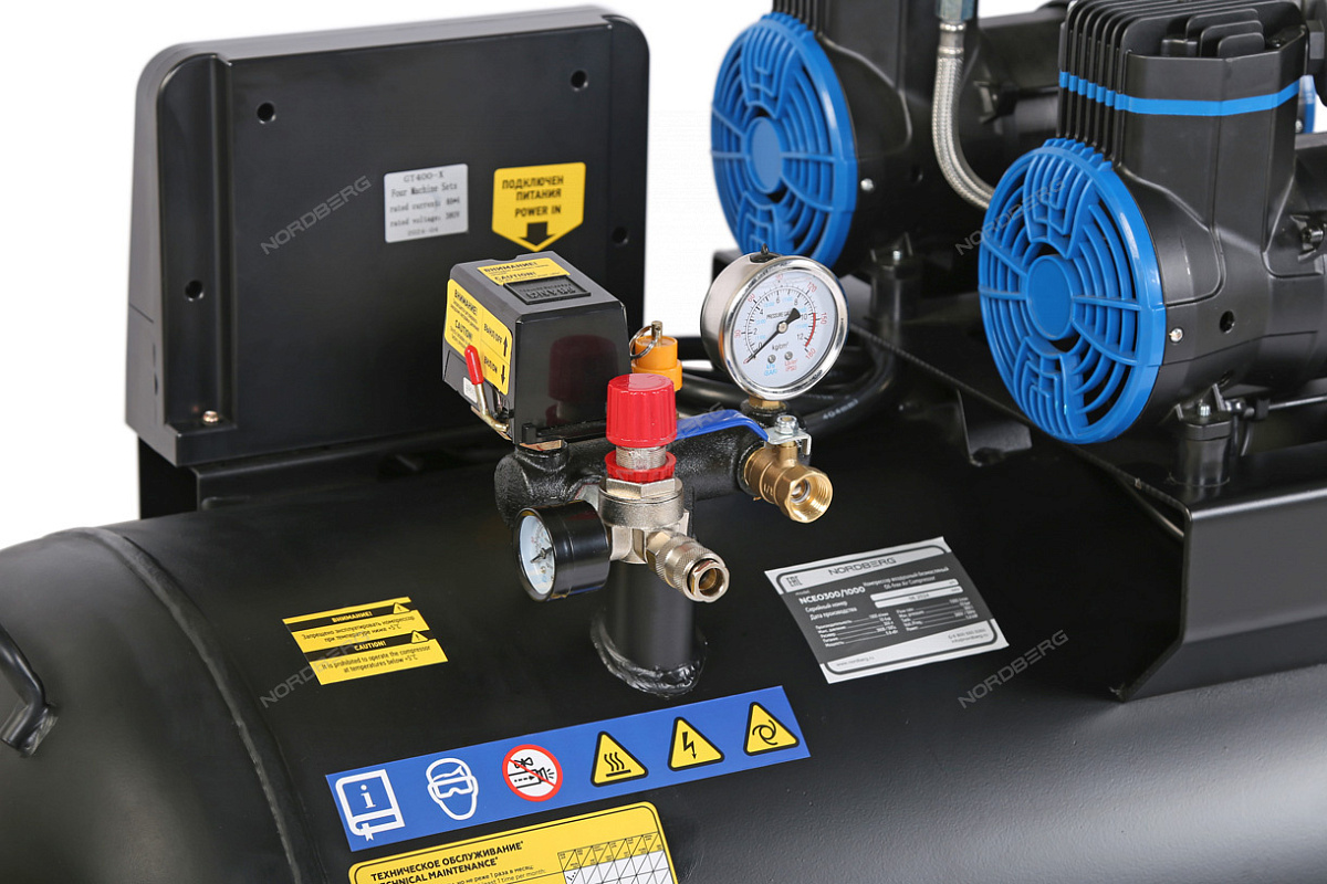 Компрессор безмасляный 380 В, ресивер 300 л, 1000 л/мин