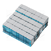 Грузики самоклеящиеся (4х5+4х10 г) Fe закругленные L=14 см 50 лент Nordberg  