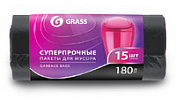 Мешок для мусора ПНД в рулоне 180л. 90*110 20 мкр. (черный)  (рул. 10 шт) Grass  PP-0025