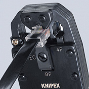 Инструмент для опрессовки штекеров типа Western вороненые 200 мм Knipex  KN-975112SB 2