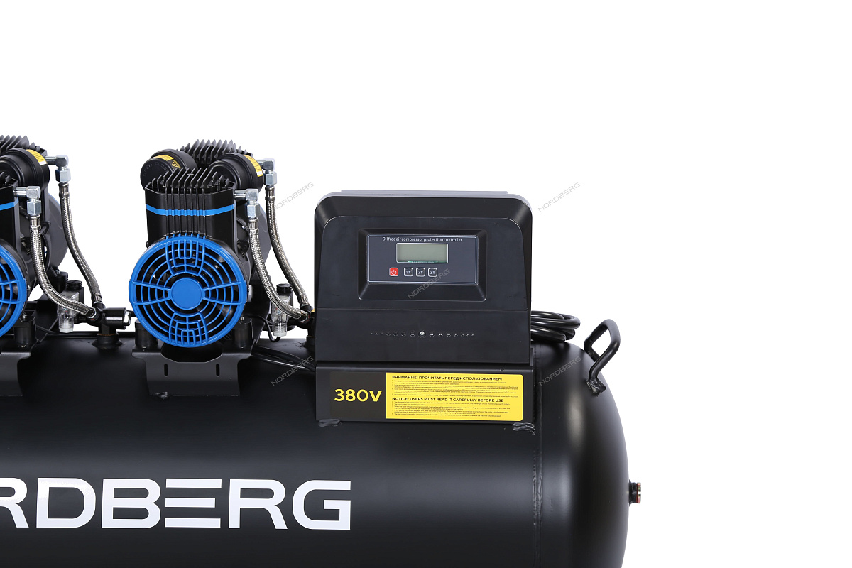 Компрессор безмасляный 380 В, ресивер 160 л, 750 л/мин