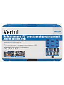Набор головок 1/2″ со вставкой шестигранной, длина 100 мм, 9пр.  VERTUL  VR50194 2