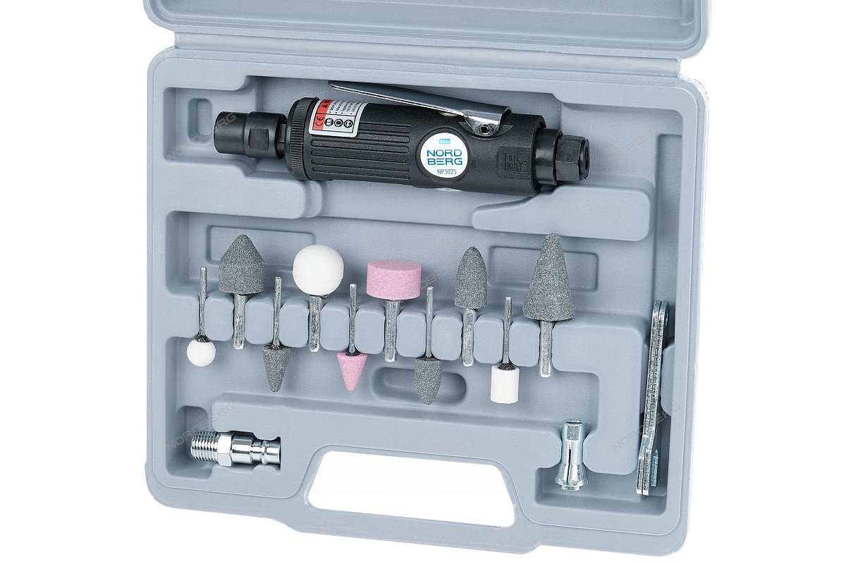 Пневмобормашинка с комплектом насадок, ECO