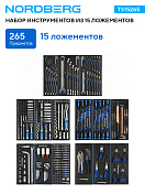 Набор вставок (бит) и ударная отвертка, ложемент, 43 предмета Nordberg  TS15265 1