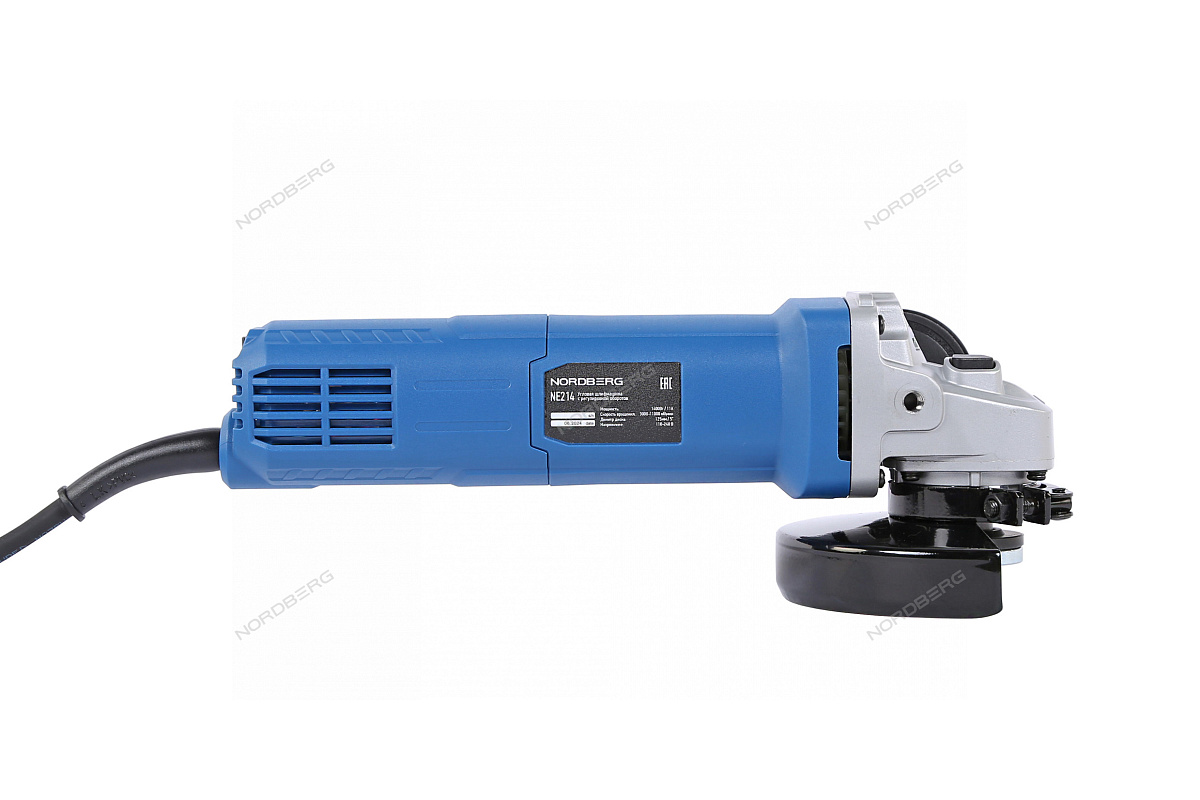 Угловая шлифмашина с регулировкой оборотов, 125 мм, 1400 Вт