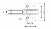 Зажим механический с вертикальной ручкой Clamptek  CH-12050-U 2