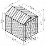 Сарай Palram – Canopia SkyLight 6x8 серый