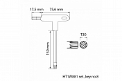 Набор Ключей  torx security типа "Т", 10 штHögert  HT1W881  3