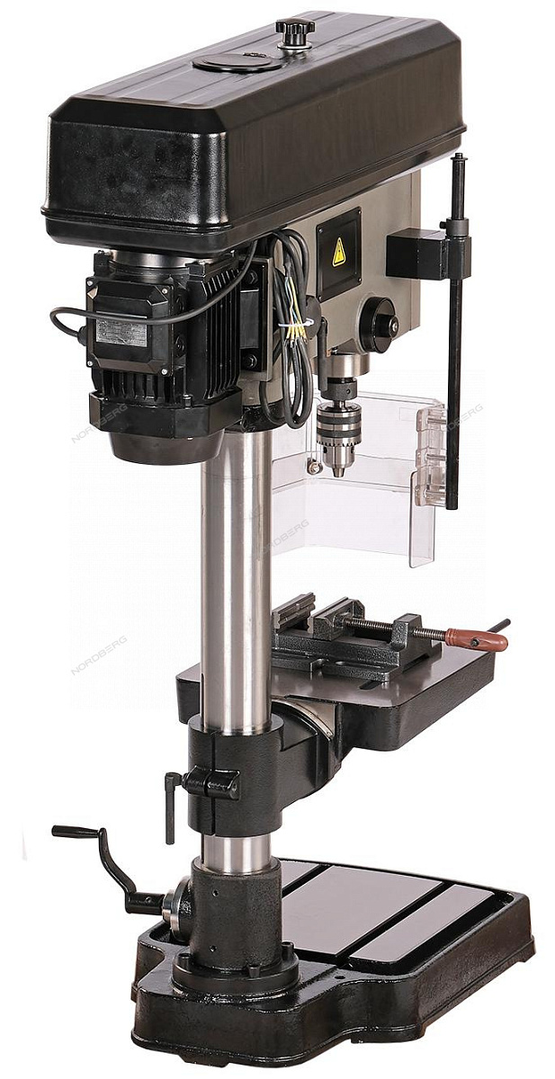 Станок сверлильный профессиональный (1100 Вт, 25 мм, 5 скоростей, нарезание резьбы, тиски)