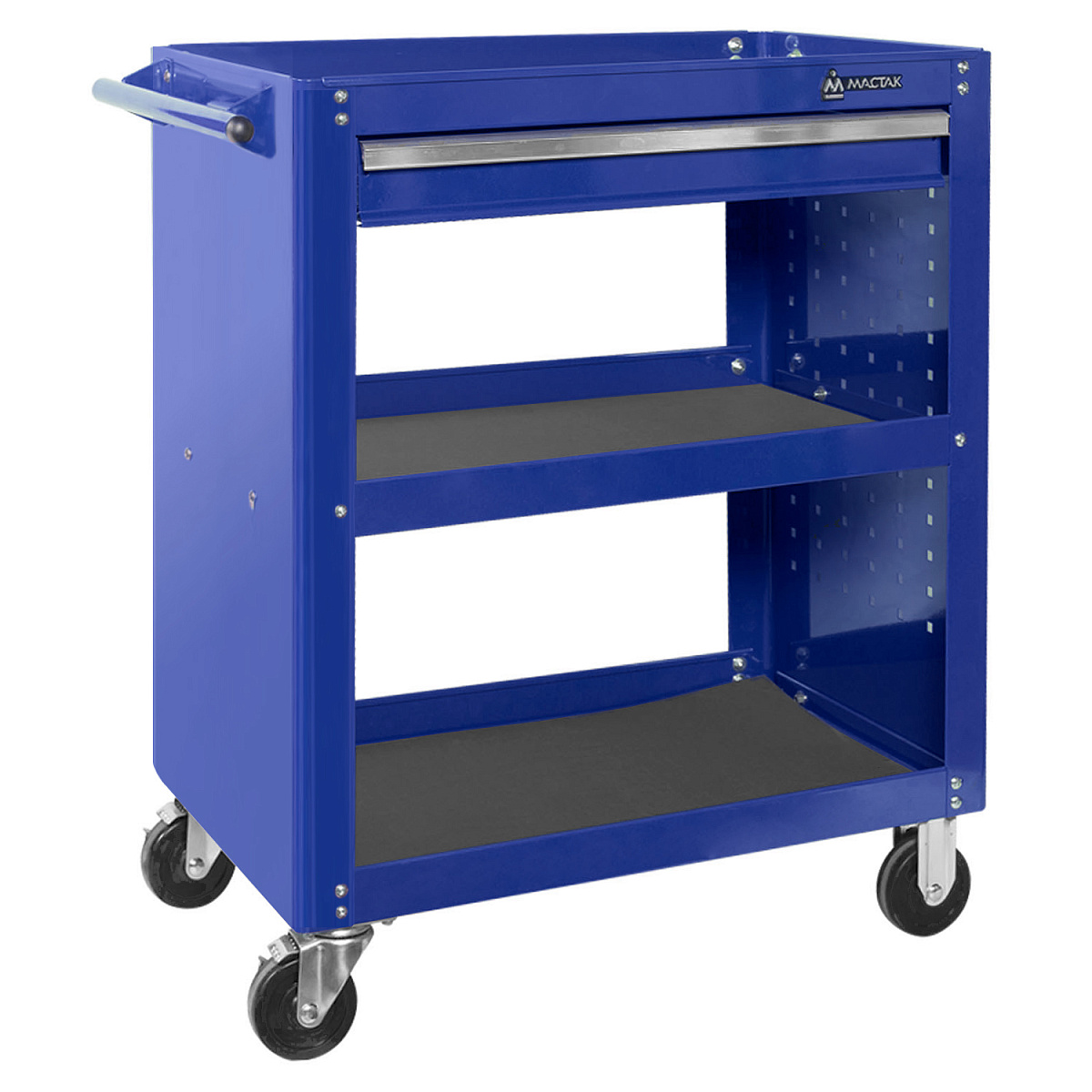 Тележка открытая, 3 полки и ящик