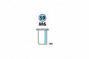 Заклепки потайные S9x14.5мм (10шт) Novus  045-0046 1
