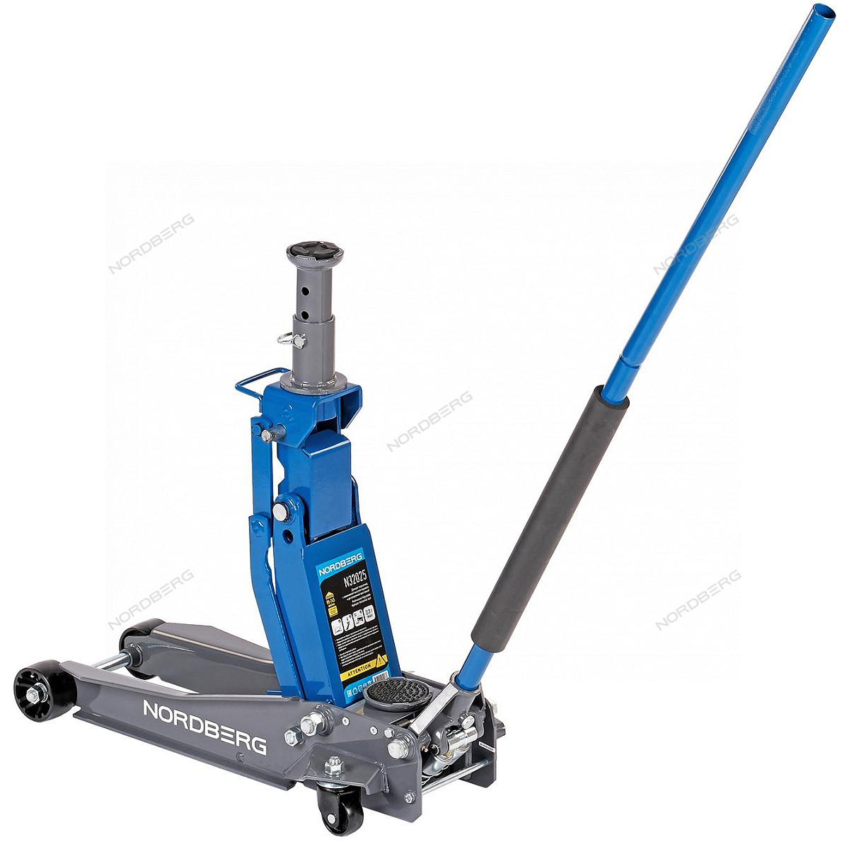 Домкрат подкатной 2 / 3 т с изменяемой высотой подхвата и регулируемой проставкой