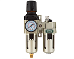 Модульная группа для подготовки воздуха с регулятором давления и манометром, 5 мкм.