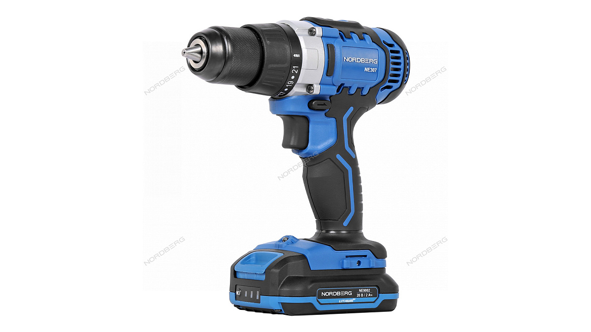 Шуруповерт аккумуляторный макс. Ø сверла 13 мм, 20 В, 50 Нм