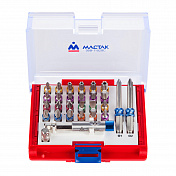 Набор вставок (бит) 1/4;, TORX, HEX, PZ, PH, SLOT, 28 предметов МАСТАК 058-11028C Мастак   058-11028C 3