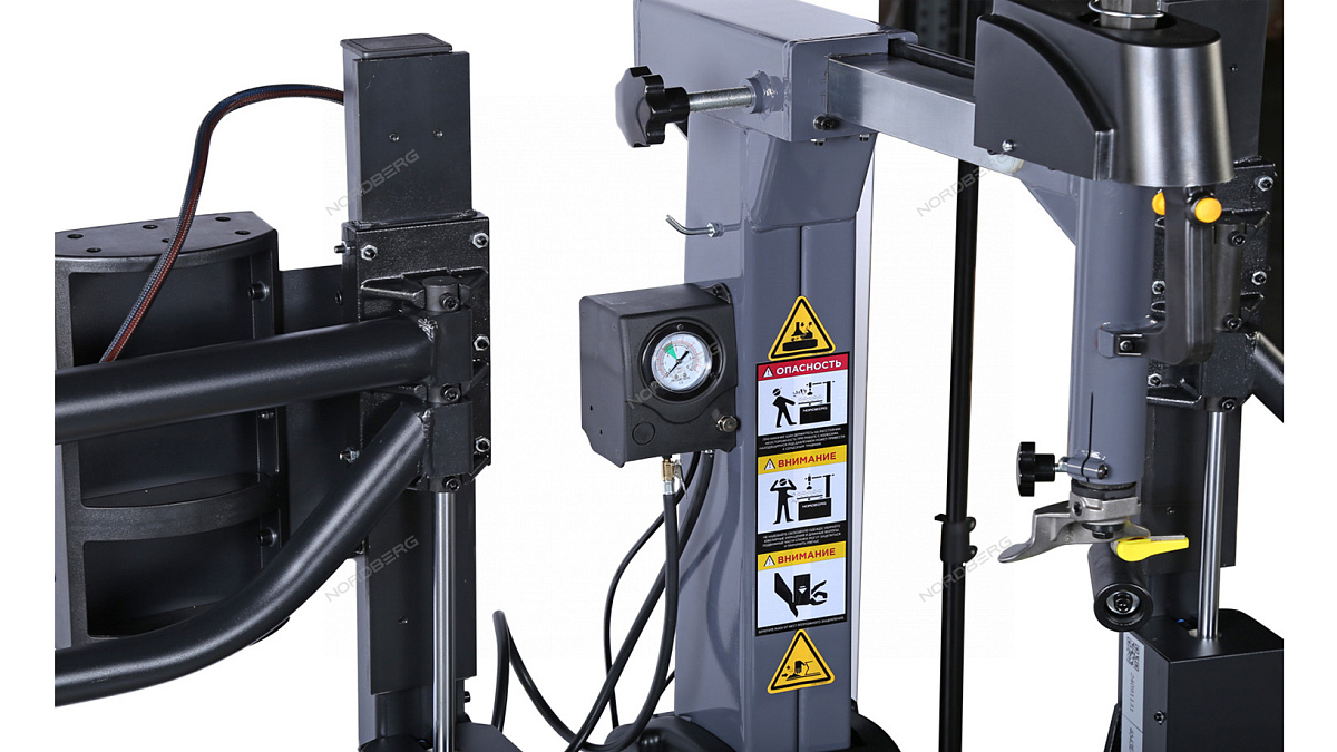 Станок шиномонтажный автомат, инверторный, стол с накладками, 220 В, серый