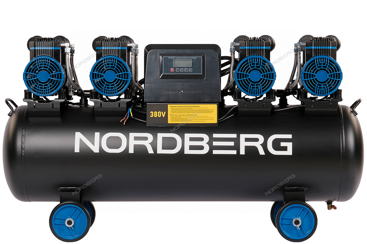 Компрессор безмасляный 380 В, ресивер 120 л, 1000 л/мин