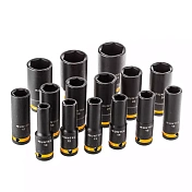 Набор ударных головок глубоких 1/2", 10-32 мм, CrMo, 15 предметов Runtec  RT-IS1B15L 2