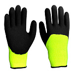 Перчатки нейлоновые зимние облитые вспененным нитрилом, 10 размер