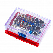 Набор вставок (бит) 1/4;, TORX, HEX, PZ, PH, SLOT, 28 предметов МАСТАК 058-10028C Мастак   058-10028C 2