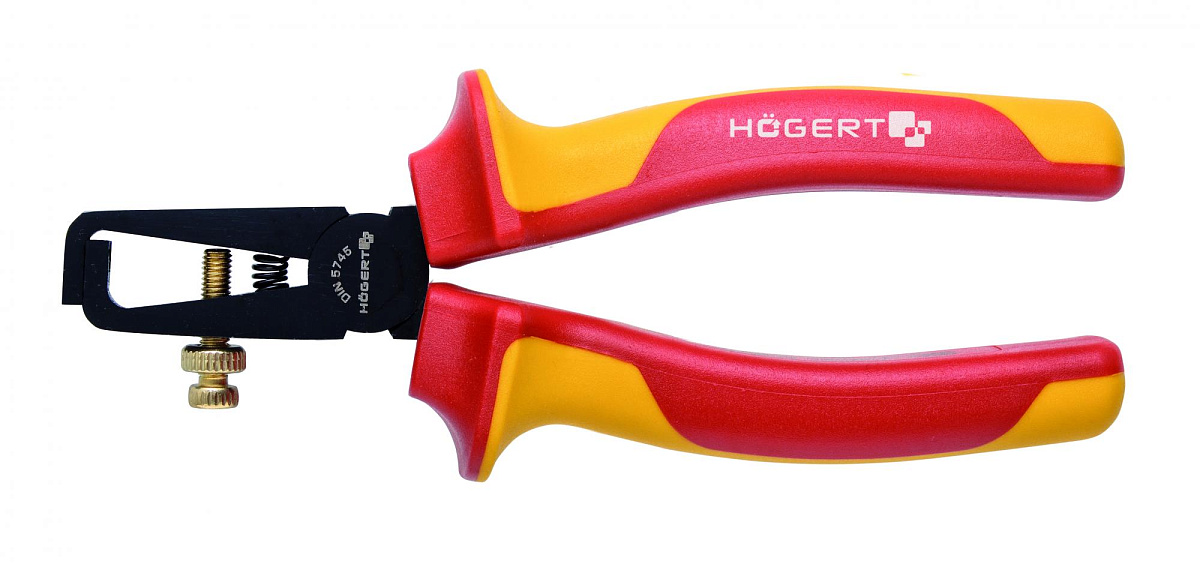 HOEGERT Клещи изолированные для зачистки проводов 160 мм, 1000 V