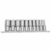 Набор глубоких торцевых головок 3/8" 12 гр. 5/16"-13/16" 9пр. на линейке Licota  TBS-23004 1